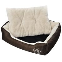 vidaXL Топло кучешко легло с подплатена възглавница, размер S