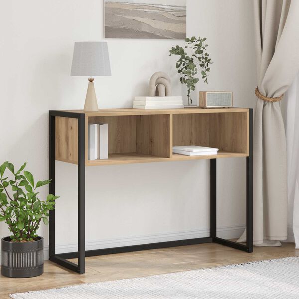 vidaXL Крайна масичка Дъб Артизан 100 x 36 x 75 см Инженерно дърво