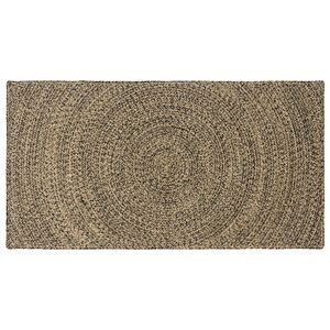 vidaXL Килими за помещение Естествено и черно 100 x 200 cm юта