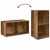 vidaXL Комплект ТВ шкаф 2 pcs Старо дърво 72 x 35 x 36,5 cm