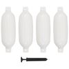 vidaXL Броня за лодка 4 бр бяла 58,5x16,5 см PVC