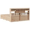vidaXL Легло с етажерка за книги, без матрак, 180x200 см, бор масив