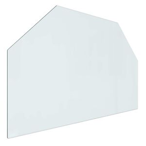 vidaXL Стъклена плоча за камина Прозрачен 80 x 50 cm Стъкло