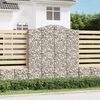 vidaXL Габионни кошници арка 9 бр 200x50x220/240 см поцинковано желязо