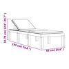 vidaXL Шезлонг с възглавници, бял, PP