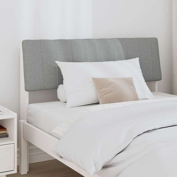 vidaXL Тапицирана табла Светлосиво 100 cm Солидно борово дърво