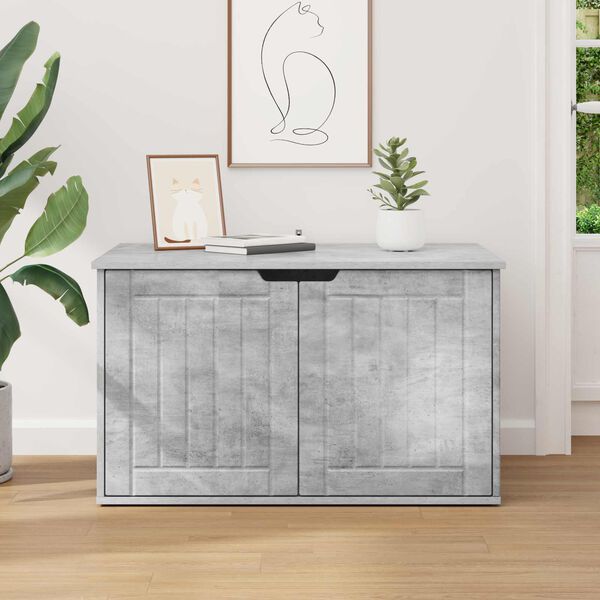 vidaXL Къща за котки Бетон 85 x 55 x 50,5 см Инженерно дърво