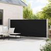 vidaXL Прибираща се дворна странична тента, 600x160 см, черна