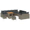 vidaXL Градински Софа Комплект 13 pcs Сив полиратан