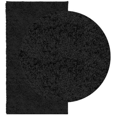 vidaXL Шаги килим с дълъг косъм "PAMPLONA" модерен черен 60x110 см