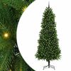 vidaXL Коледно дърво с 300 LED светодиода с поставка Зелен 240 cm ПЕ