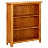 vidaXL Библиотека с 3 рафта, 70x22,5x82 см, дъбов масив