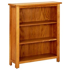 vidaXL Библиотека с 3 рафта, 70x22,5x82 см, дъбов масив