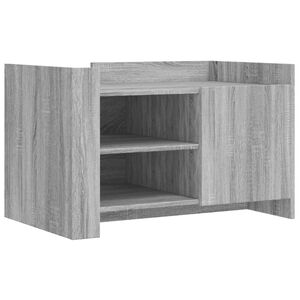 vidaXL Кафе маса, сив сонома, 80x50x50 см, инженерно дърво
