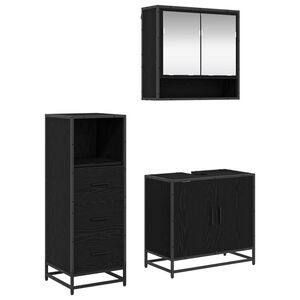 vidaXL Комплект мебели за баня 3 бр. Черния дъб 65 x 33 x 60 см