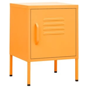 vidaXL Нощно шкафче, горчица жълто, 35х35х51 см, стомана
