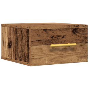 vidaXL Нощен шкаф Старо дърво 35 x 35 x 20 см Инженерно дърво