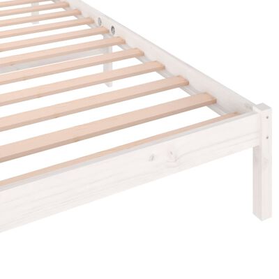 vidaXL Рамка за легло, бор масив, 100х200 см, бяла