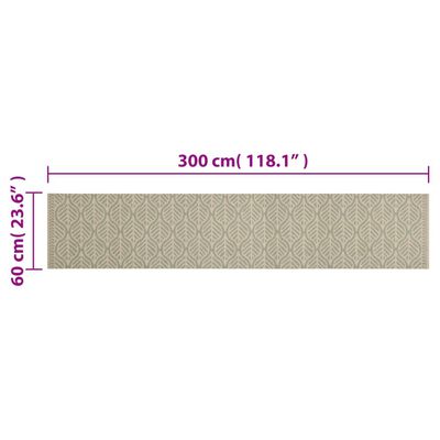 vidaXL Кухненско килимче, миещо, листа, 60x300 см, кадифе