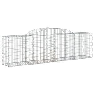 vidaXL Дъговидна габионна кошница 300x50x80/100 см поцинковано желязо