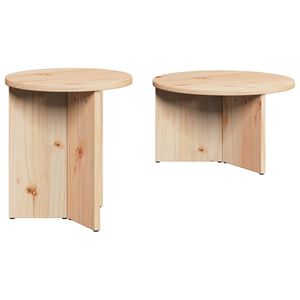 vidaXL Масичка за кафе 2 бр. Естествен 49 x 49 x 28 см