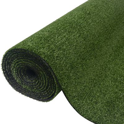 vidaXL Изкуствена трева, 1,5x10 м / 7-9 мм, зелена