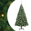 vidaXL С изкуствено коледно дърво с 300 LED светодиода Зелен 210 cm