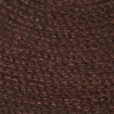 vidaXL Ръчно тъкан килим от юта, кръгъл, 90 см, кафяв