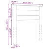 vidaXL Облегалка за глава Сонома дъб 100 cm Инженерно дърво