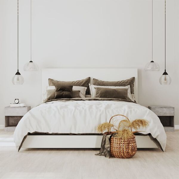 vidaXL Нощни шкафчета, 2 бр, с чекмеджета, бетонно сиви