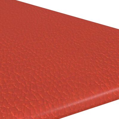 vidaXL Стенни панели 12 бр червени 30x30 см изкуствена кожа 0,54 м²