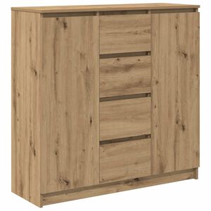 vidaXL Бюфет с чекмеджета дъб артизан 100,5x35x98,5 см инженерно дърво