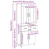 vidaXL Висок шкаф с чекмедже Дъб 69,5 x 34 x 90 см Инженерно дърво