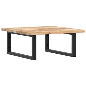 vidaXL Стенен рафт за мивка, стомана и масивно дърво акация