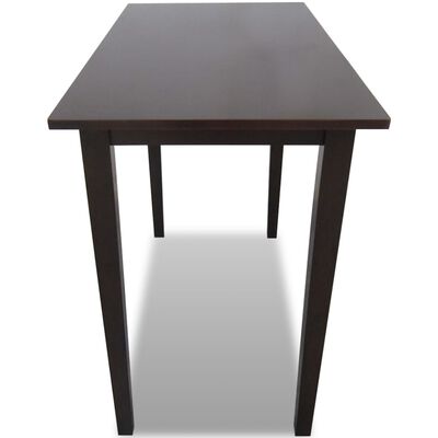 vidaXL Дървена бар маса, кафява
