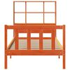 vidaXL Легло с етажерка за книги, без матрак, 90x200 см, бор масив