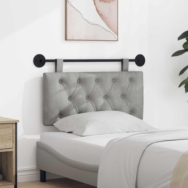 vidaXL Висяща табла Светлосиво 100 x 55 x 7 см Кадифе