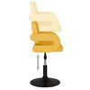 vidaXL Въртящ се трапезен стол, горчица, кадифе