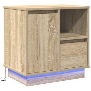 vidaXL Нощен шкаф Сонома дъб 50 x 34,5 x 50 см. Инженерна дървесина