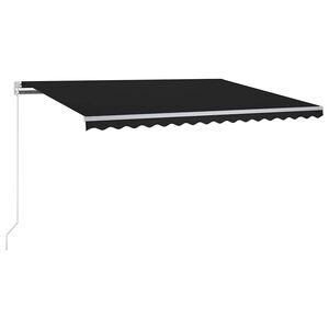 vidaXL Автоматичен сенник, LED и сензор за вятър, 300x250 см, антрацит