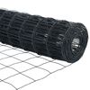 vidaXL Ограда с пост Сив 1,6 x 10 m Стомана и PVC