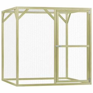 vidaXL Клетка за пилета, 1,5x1,5x1,5 м, импрегниран бор