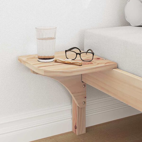 vidaXL Рамка за легло Естествен 100 x 200 cm Солидно борово дърво