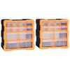 vidaXL Шкафове органайзери с 12 чекмеджета, 2 бр, 26,5x16x26 см