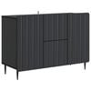 vidaXL Служебен шкаф Черно 89 x 34,5 x 62 см Инженерна дървесина
