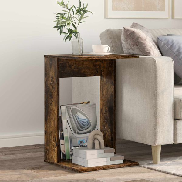 vidaXL Странична маса Димян дъб 40 x 38 x 62,5 см Инженерно дърво