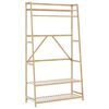 vidaXL Закачалка за дрехи с рафтове 110x40x180 см, бамбук