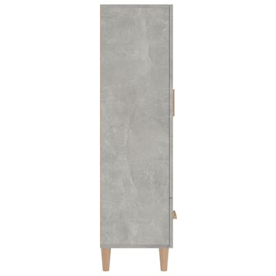 vidaXL Висок шкаф, бетонно сив, 70x31x115 см, инженерно дърво