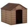 vidaXL Кучешка колиба, кафява, 71x71,5x68 см, РР