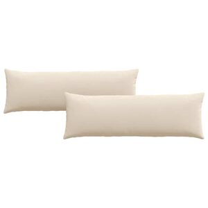 vidaXL Диван възглавници 2 pcs Бежово 120 x 40 cm текстил